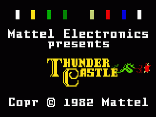Thunder Castle title screen for Intellivision